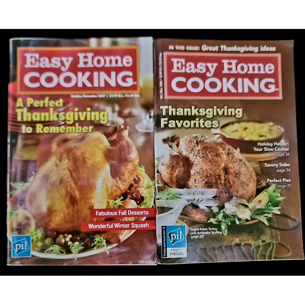 Easy Home Cooking Cookbook Lot Of 2 Thanksgiving Holiday Slow Crockpot Desserts